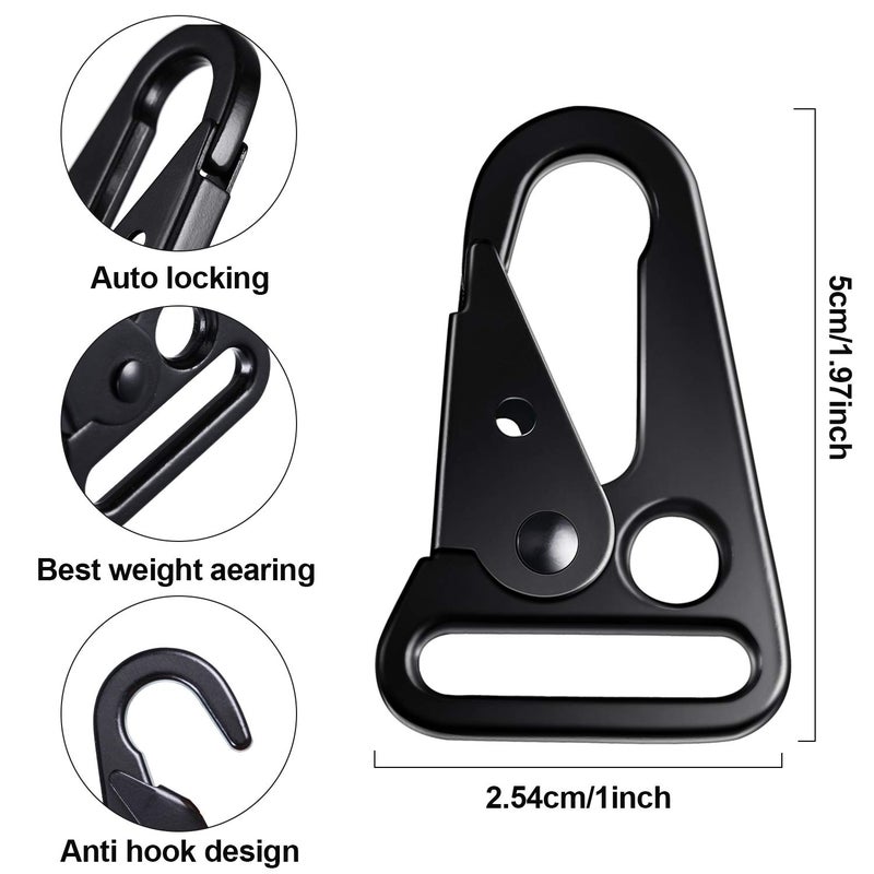 WILLBOND 12 Pieces 1 Inch Enlarged Mouth Clip Sling Clasp Olecranon Hook for Keychain Snap Hooks Outdoor Bag - Image 3
